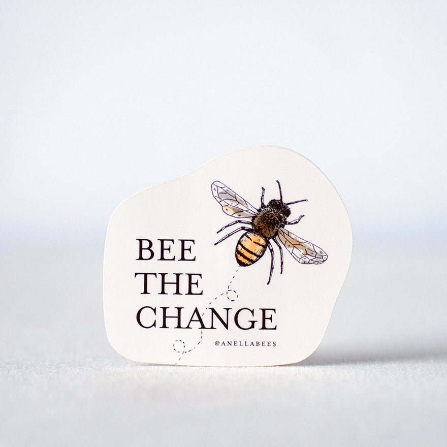 Save the Bees vinyl sticker – perfect for eco-conscious individuals, supporting bee protection.