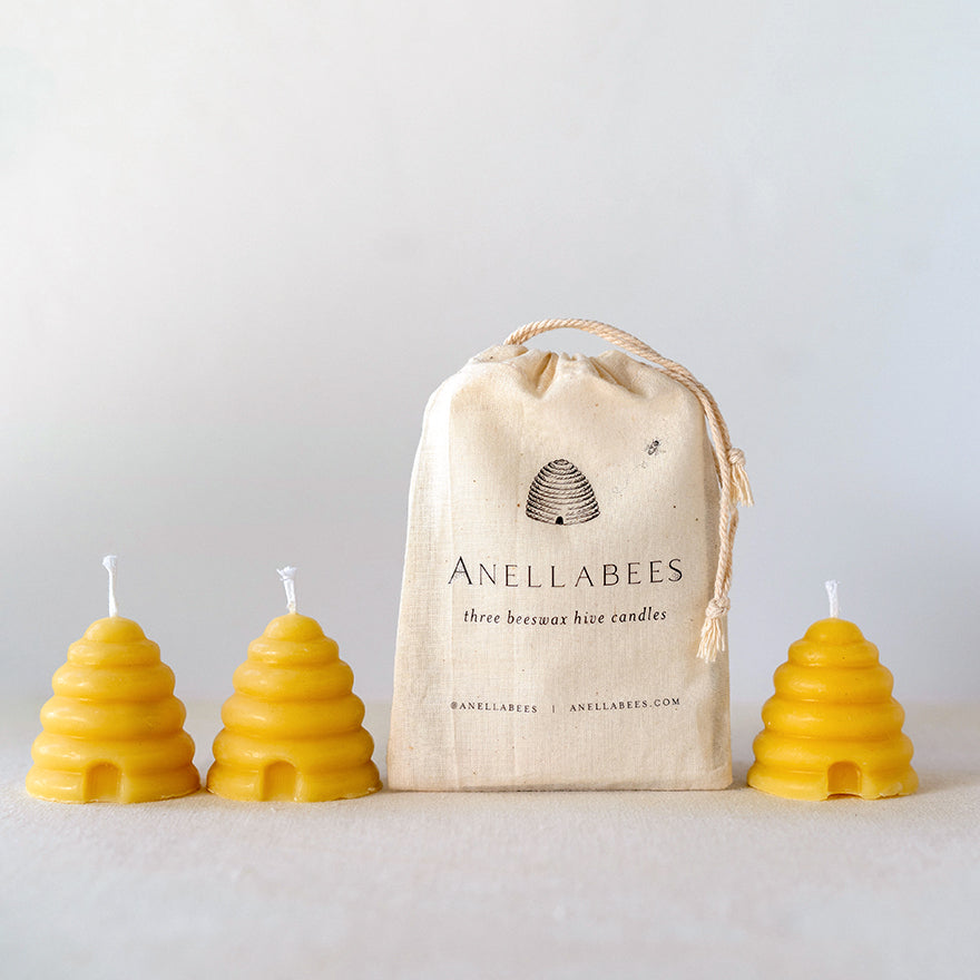 Hand-poured beeswax votive candles, natural, eco-friendly, made from 100% pure beeswax, non-toxic and sustainable, gift set of three.