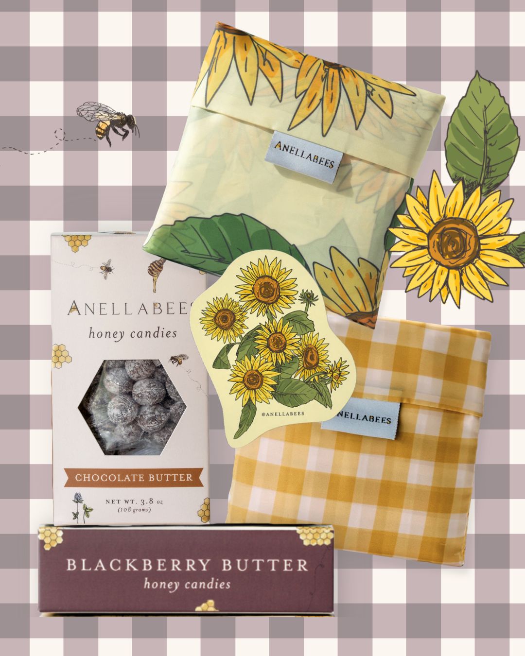 Sunflower Picnic Gift Set – Anellabees