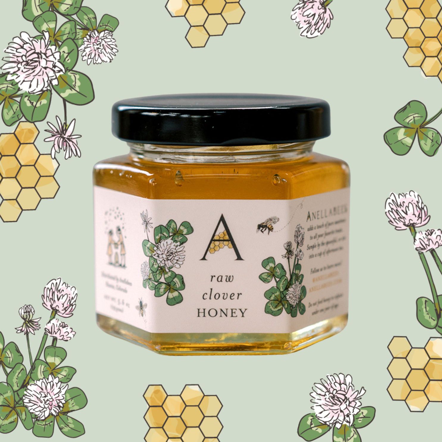 Buy Raw Clover Honey - 5.6 oz Jar of Pure Natural Sweetness