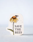 Bee conservation sticker – 'Save the Bees' design, environmentally friendly, great for laptops and water bottles.