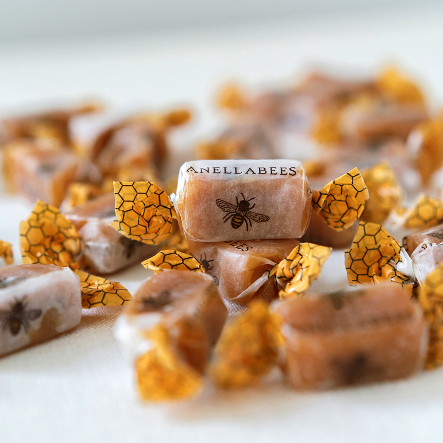Organic honey caramel, salted honey caramel