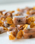 Organic honey caramel, salted honey caramel