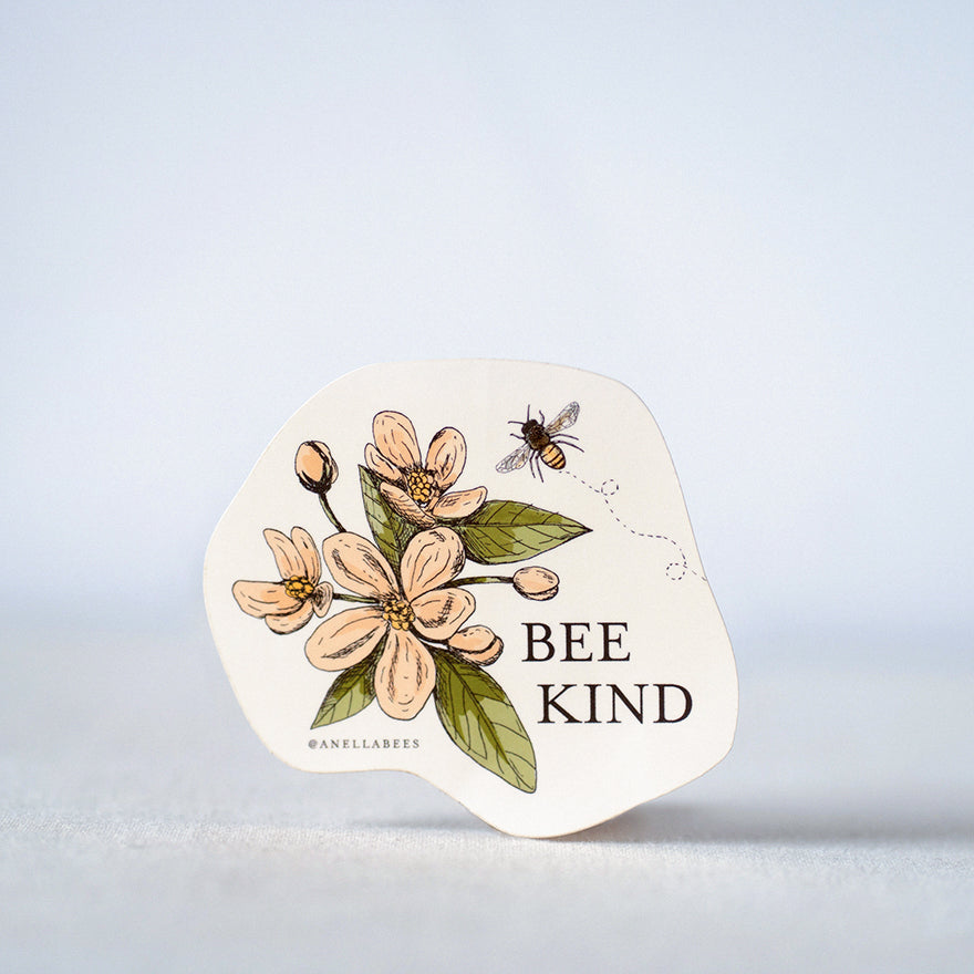 Save the Bees eco-friendly sticker – colorful design, ideal for promoting pollinator protection and awareness.