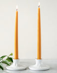 Hand-dipped beeswax taper candles, natural and eco-friendly, made from 100% pure beeswax, non-toxic and sustainable.